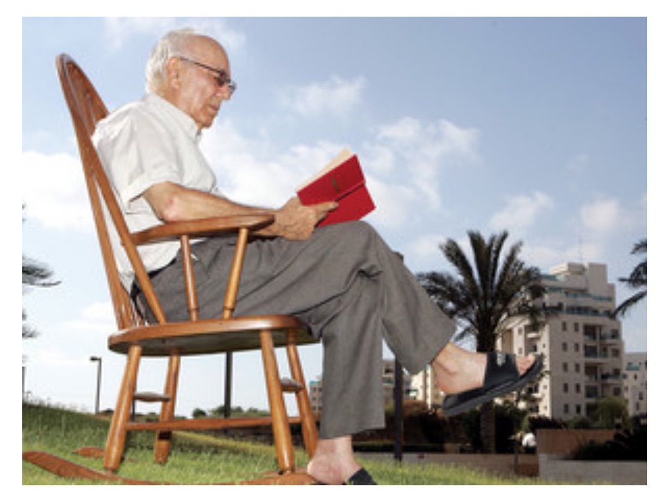 Sasson Somekh in a rocking chair